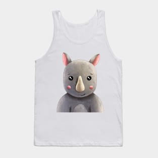 Rhinoceros cartoon Tank Top